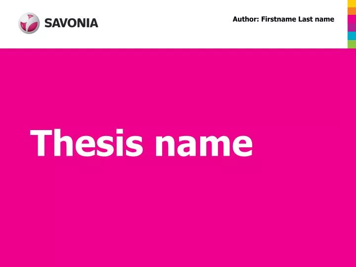 thesis name