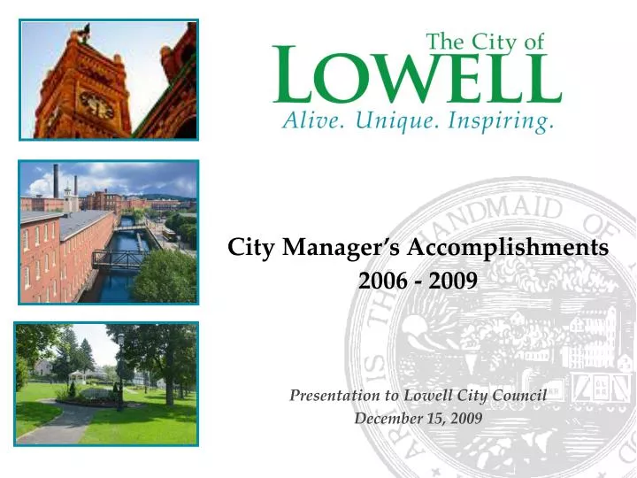 city manager s accomplishments 2006 2009