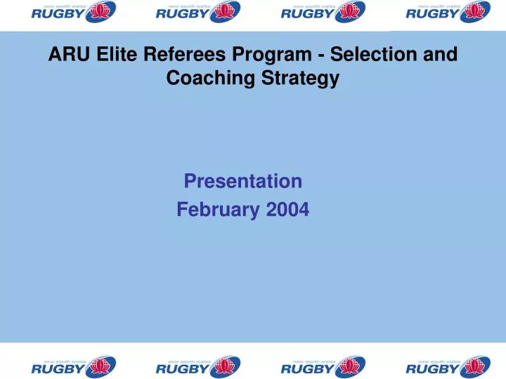 aru elite referees program selection and coaching strategy