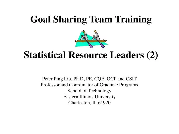 goal sharing team training statistical resource leaders 2