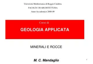 geologia applicata
