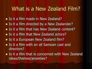 What is a New Zealand Film?