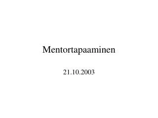 mentortapaaminen