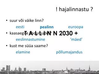 hajalinnastu