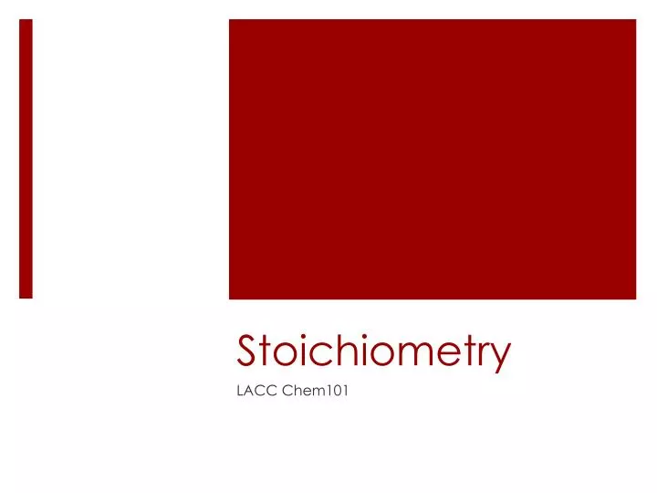 stoichiometry