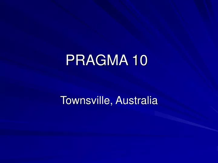 pragma 10