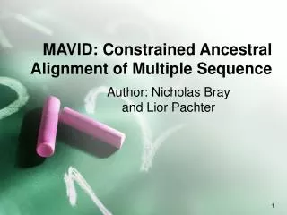 MAVID: Constrained Ancestral Alignment of Multiple Sequence
