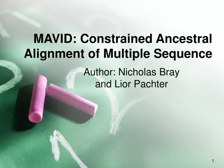 mavid constrained ancestral alignment of multiple sequence