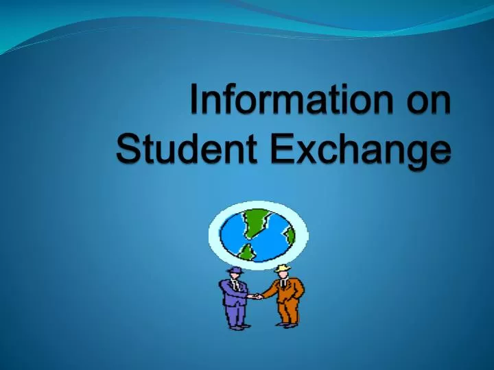 information on student exchange