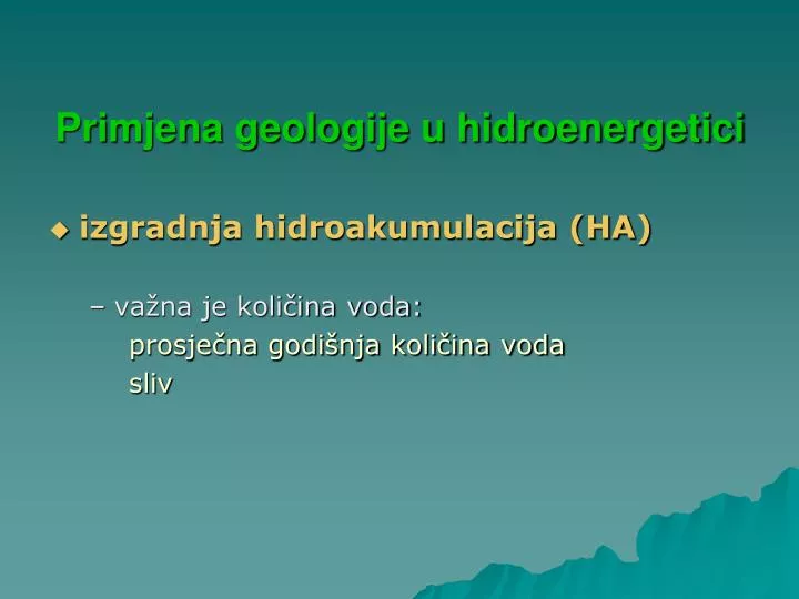 primjena geologije u hidroenergetici