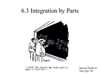 6.3 Integration by Parts