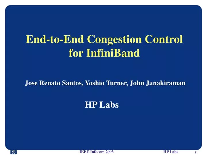 end to end congestion control for infiniband