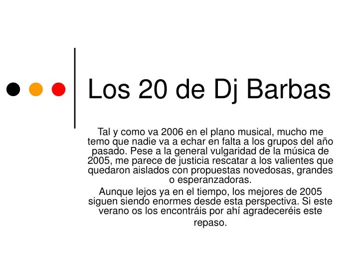 los 20 de dj barbas