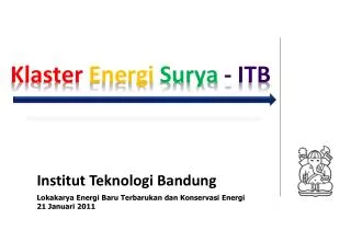 klaster energi surya itb