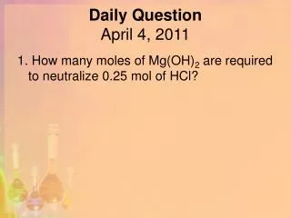 Daily Question April 4, 2011
