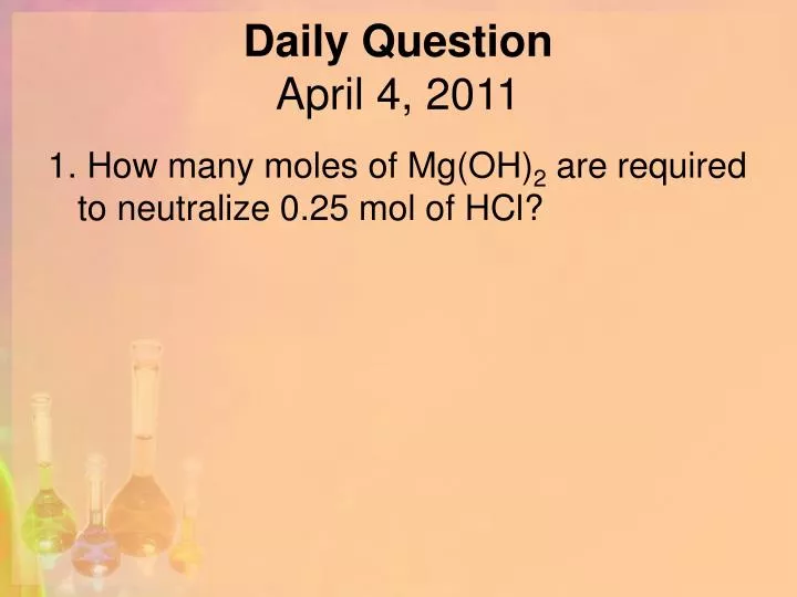 daily question april 4 2011