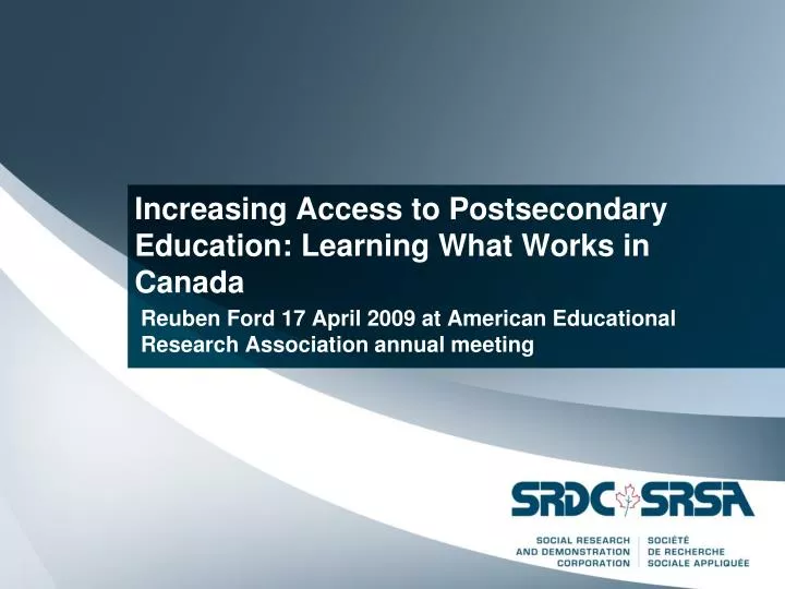 increasing access to postsecondary education learning what works in canada