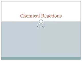 chemical reactions