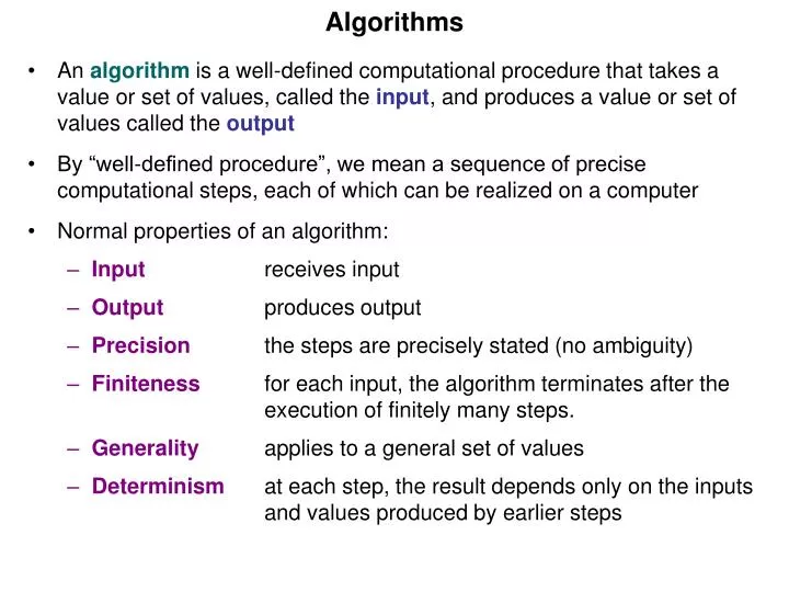 algorithms