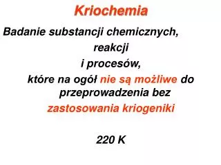 kriochemia