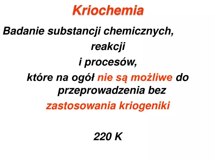 kriochemia