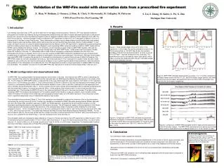 Validation of the WRF-Fire model with observation data from a prescribed fire experiment