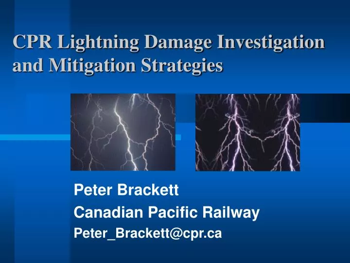 cpr lightning damage investigation and mitigation strategies