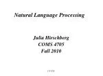Natural Language Processing - slide 1