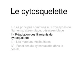 le cytosquelette