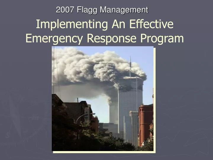 implementing an effective emergency response program