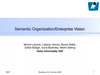 Semantic Organization/Enterprise Vision