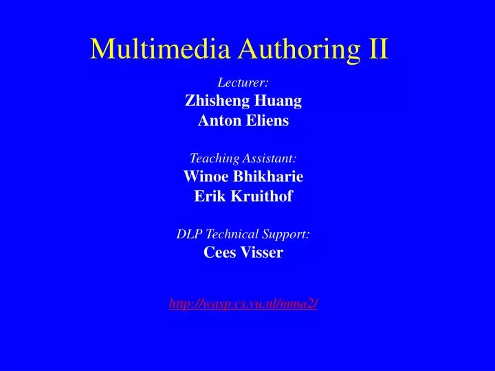 multimedia authoring ii