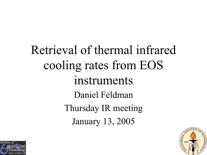 retrieval of thermal infrared cooling rates from eos instruments