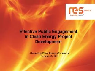 Effective Public Engagement in Clean Energy Project Development
