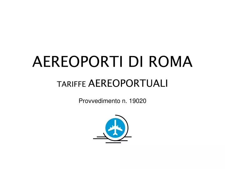 aereoporti di roma tariffe aereoportuali