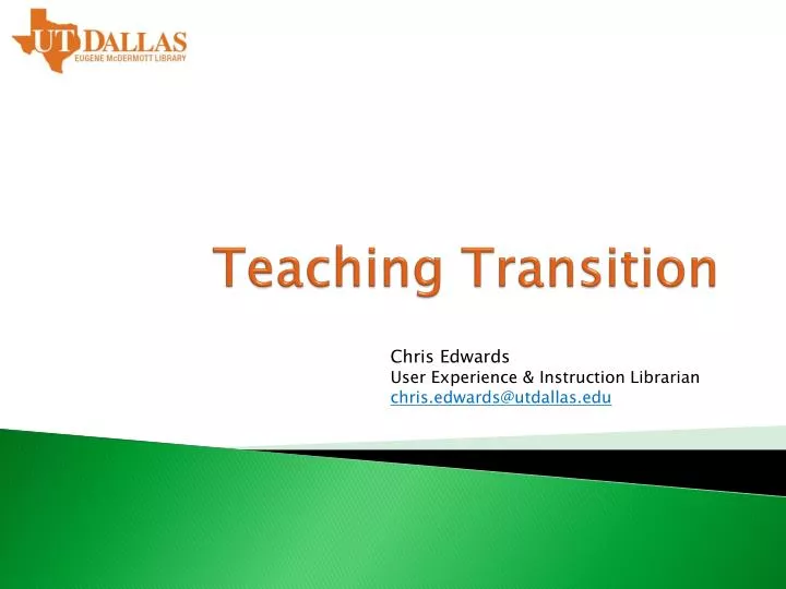 teaching transition