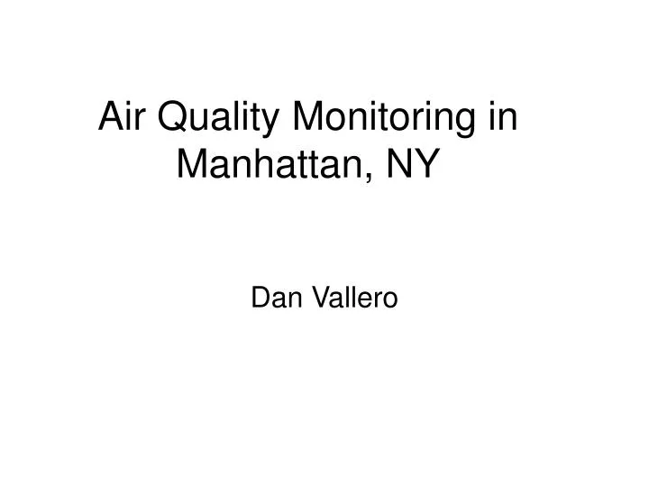 air quality monitoring in manhattan ny