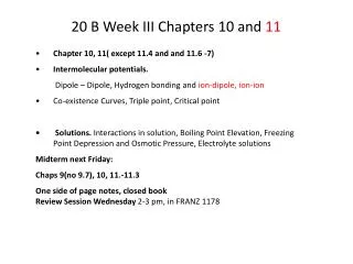 20 b week iii chapters 10 and 11