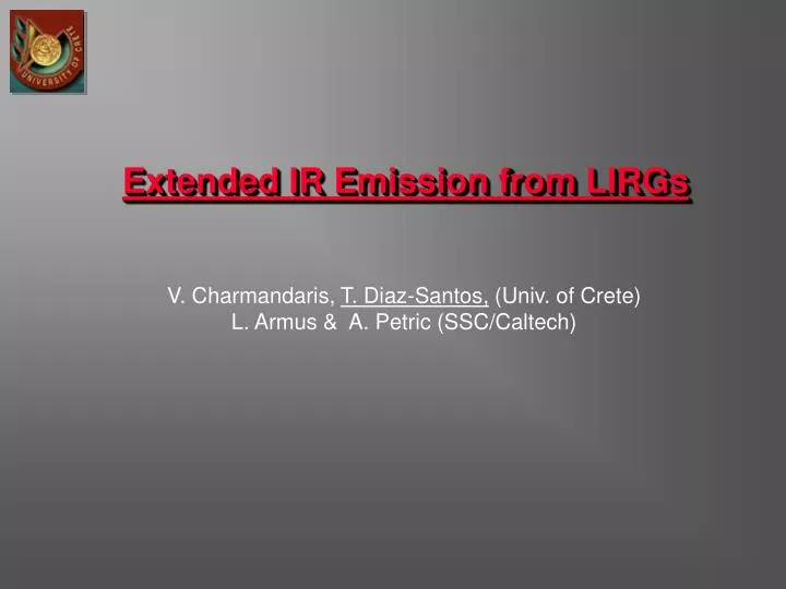 extended ir emission from lirgs