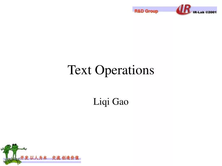 text operations