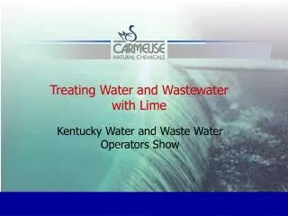 Treating Water and Wastewater with Lime