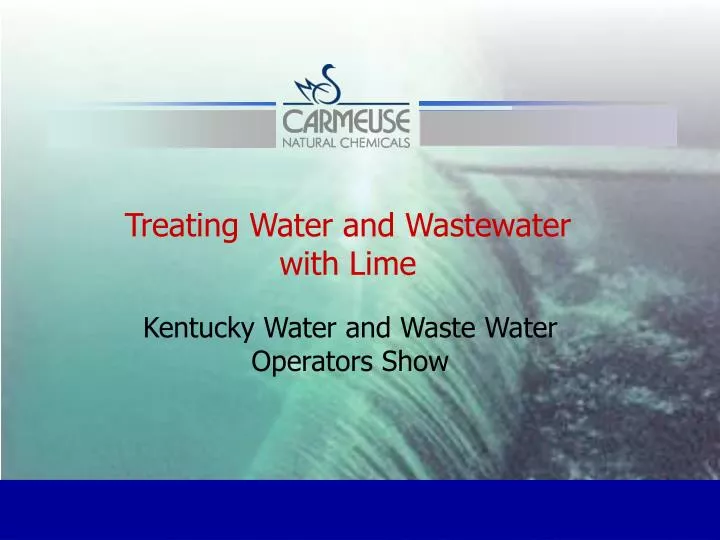 treating water and wastewater with lime