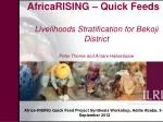 Understanding Livelihood Stratification in Bekoji District: Insights from Africa-RISING Study - slide 1
