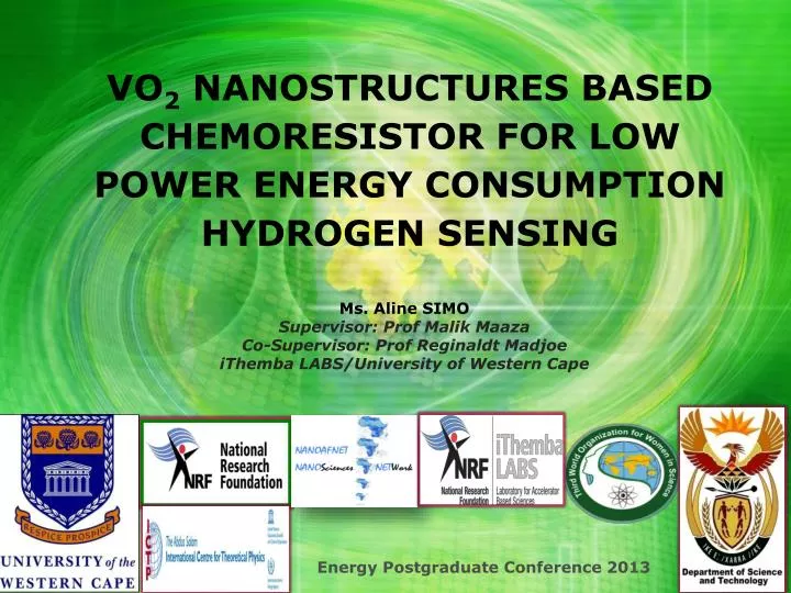 Ppt Vo Nanostructures Based Chemoresistor For Low Power Energy Consumption Hydrogen Sensing