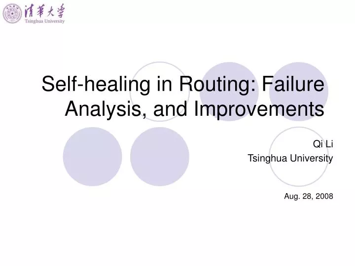 self healing in routing failure analysis and improvements