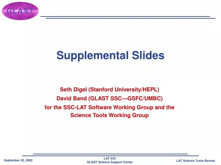 supplemental slides