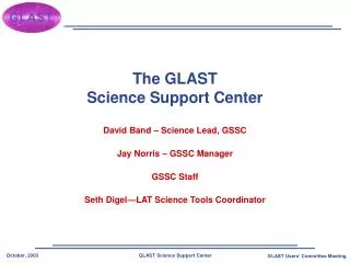 The GLAST Science Support Center