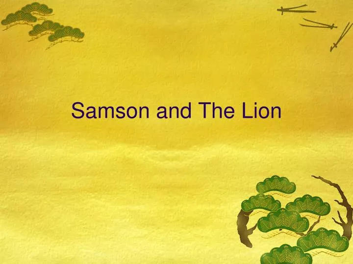 samson and the lion