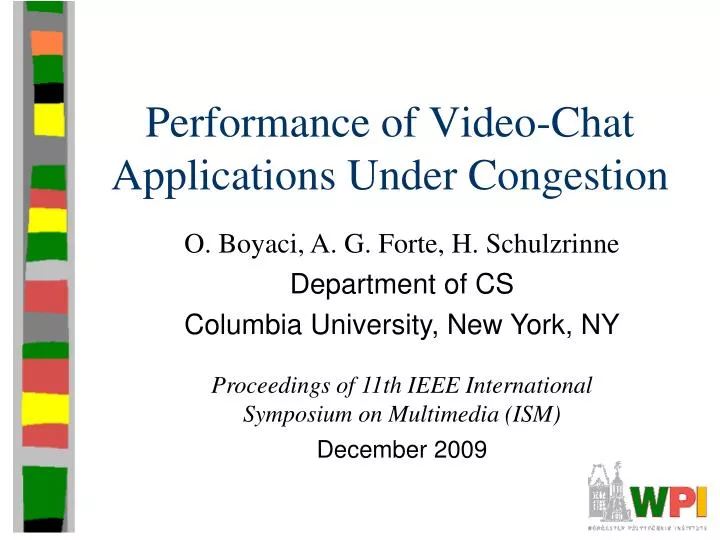 performance of video chat applications under congestion