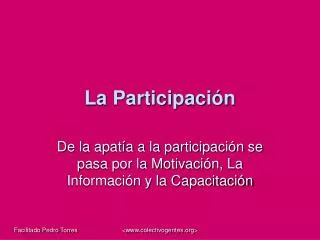 la participaci n